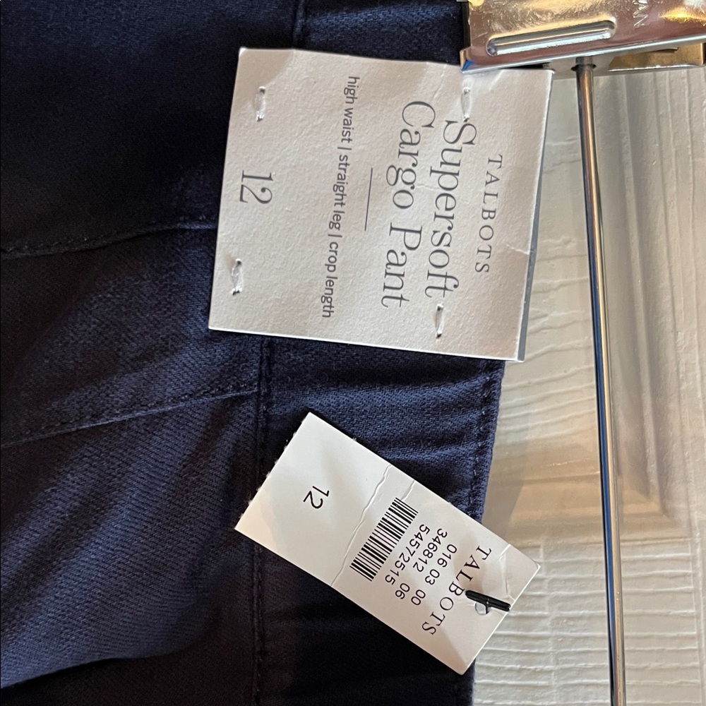 Talbots Supersoft Cargo Pant in Navy Blue
